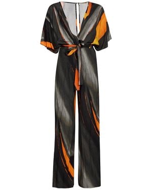 Yes-Zee Natural Feeling Charcoal Jumpsuit Viscose - Black