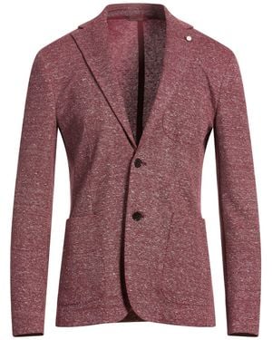 Luigi Bianchi Blazer Cotton, Linen, Polyamide - Purple