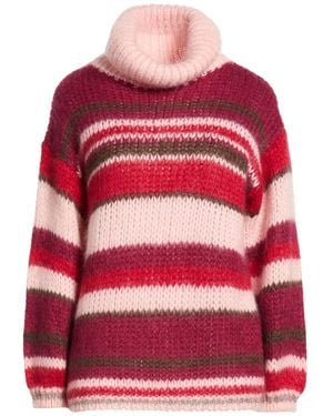 P.A.R.O.S.H. Turtleneck Mohair Wool, Polyamide, Wool, Metal Fiber - Red