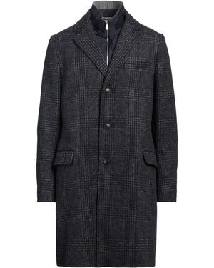Fedeli Charcoal Coat Baby Alpaca Wool, Wool, Polyester, Cashmere - Blue
