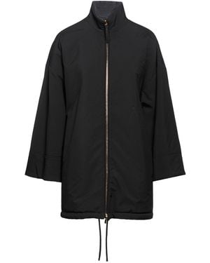Agnona Jacket Polyester, Cashmere, Wool, Ovine Leather - Black