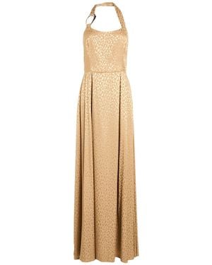 LUCKYLU  Milano Sand Maxi Dress Viscose, Polyester - Metallic