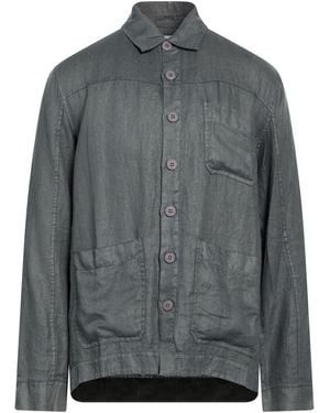 Crossley Charcoal Shirt Linen - Grey