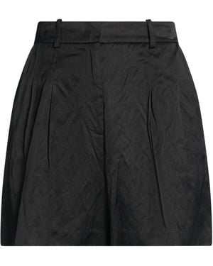 ERMANNO FIRENZE Shorts & Bermuda Shorts Viscose, Cotton, Metallic Fiber - Black