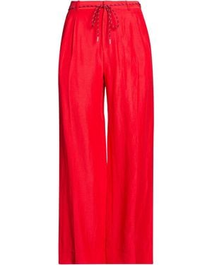 Sandro Pants Viscose, Linen - Red