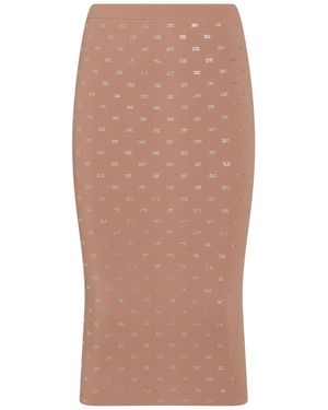 Elisabetta Franchi Midi Skirts - Brown