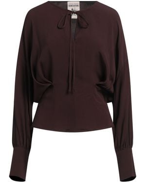 Semicouture Top Acetate, Silk - Brown
