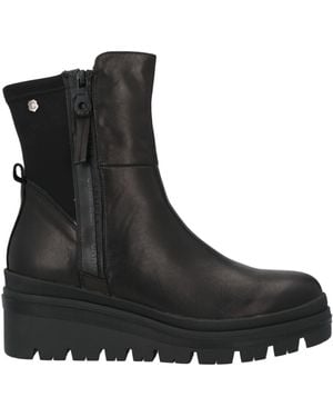 Carmela Ankle Boots Leather, Textile Fibres - Black