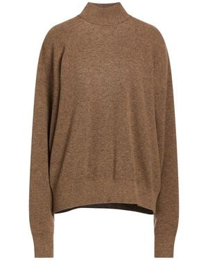 Circus Hotel Khaki Turtleneck Wool, Viscose, Polyamide - Brown