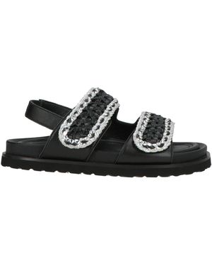 Elvio Zanon Sandals Leather - Black