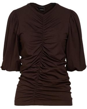 Pinko T-Shirt Viscose, Elastane - Brown