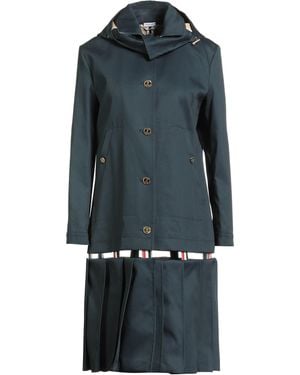 Thom Browne Overcoat & Trench Coat Cotton - Blue