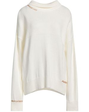 Gaelle Paris Ivory Turtleneck Acrylic - White