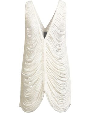 Isabel Benenato Ivory Top Alpaca Wool, Polyamide, Wool - White