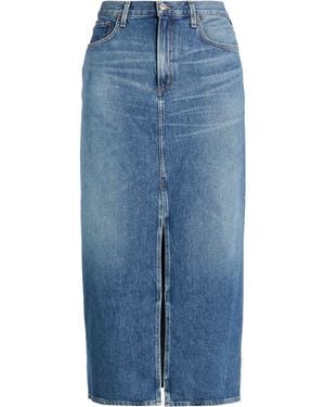 Agolde Denim Skirt Cotton, Post-Consumer Recycled Cotton - Blue