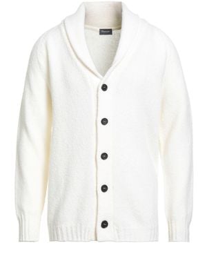 Drumohr Ivory Cardigan Merino Wool - White