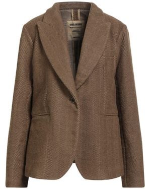 Uma Wang Khaki Blazer Virgin Wool, Alpaca Wool, Wool, Polyamide, Cotton - Brown