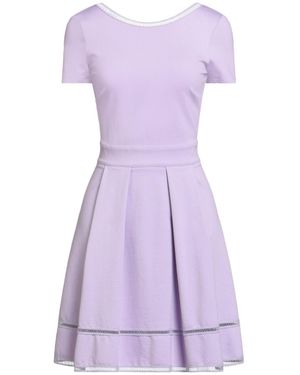 Patrizia Pepe Lilac Mini Dress Polyester, Elastane, Cotton - Purple