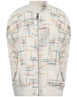 Khrisjoy Ivory Jacket Wool, Synthetic Fibers, Acrylic, Viscose, Cotton - White