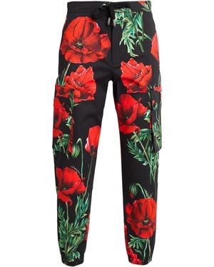 Dolce & Gabbana Trousers Cotton, Elastane - Red