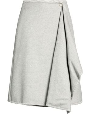 Agnona Midi Skirt Silk, Cashmere - Grey
