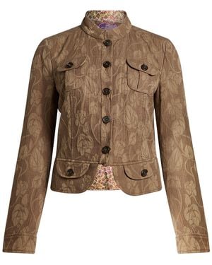 Etro Jacket Cotton, Viscose, Linen, Polyester, Silk - Brown