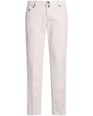 Luigi Borrelli Napoli Trousers Cotton, Elastane - White