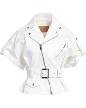 Alexandre Vauthier Ivory Denim Outerwear Cotton, Elastane - White