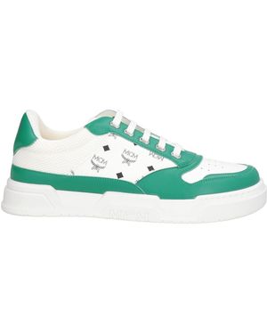 MCM Trainers Leather, Textile Fibres - Green