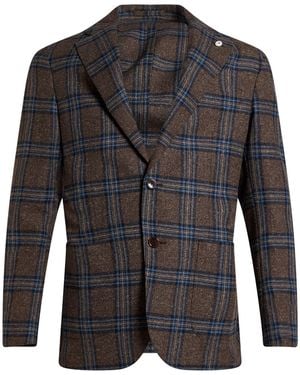 L.B.M. 1911 Taupe Blazer Wool, Silk - Black