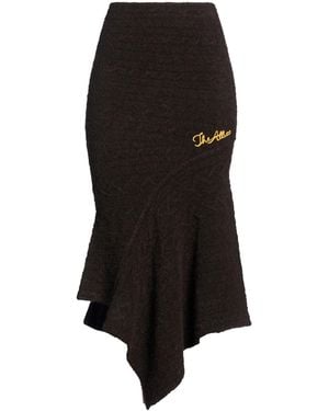 The Attico Chocolate Maxi Skirt Wool, Polyamide, Acrylic, Cashmere, Elastane - Black
