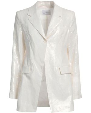 Soallure Blazer Linen, Cotton - White