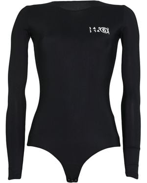 MM6 by Maison Martin Margiela T-Shirt Polyamide, Elastane - Black