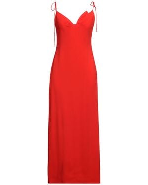Del Core Maxi Dress Viscose, Acetate, Silk - Red