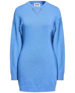 Moschino Mini Dress Wool, Viscose, Polyamide, Cashmere - Blue