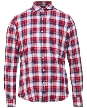 Savile Row Shirt Cotton, Linen - Red
