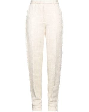FEDERICO CINA Cream Trousers Cotton, Polyamide - White
