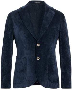 Takeshy Kurosawa Midnight Blazer Cotton, Viscose, Textile Fibres - Blue