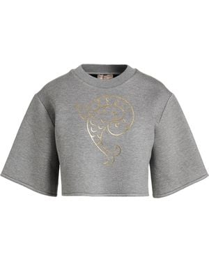 PUCCI Sweatshirt Viscose, Polyurethane, Elastane - Gray