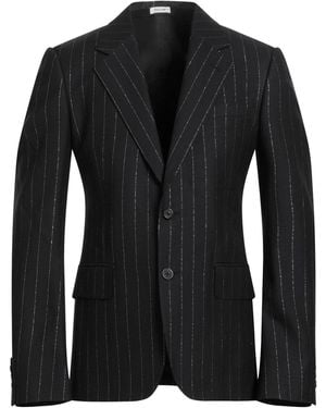 McQueen Blazer Wool, Metallic Fiber - Black