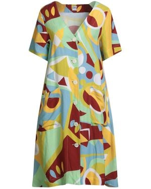 Fedeli Midi Dress Viscose, Linen - White