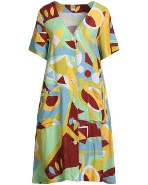 Fedeli Midi Dress Viscose, Linen - White