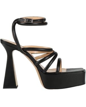 Mach & Mach Sandals Leather - Black