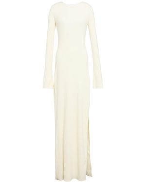 Mach & Mach Maxi Dress Viscose, Polyester - White