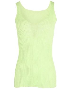 Roberto Collina Top Linen, Polyester - Green