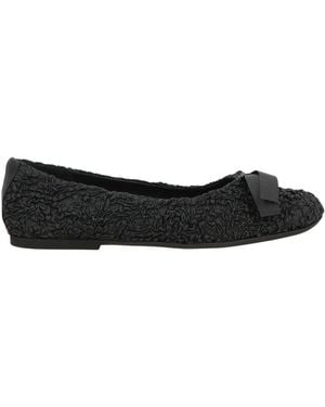 N°21 Ballet Flats Textile Fibers - Black
