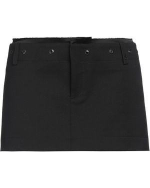 Ssheena Mini Skirt Polyethylene, Virgin Wool, Elastane - Black