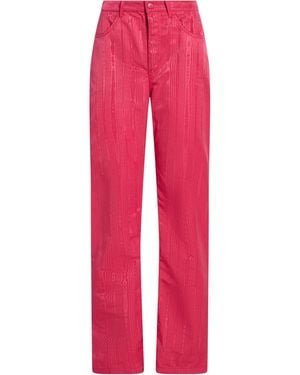 Marine Serre Fuchsia Pants Recycled Polyester, Polyester - Pink