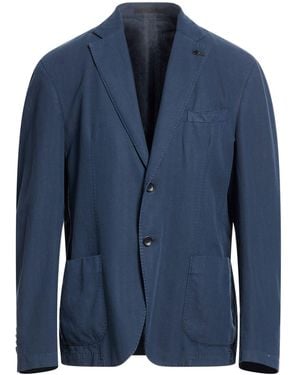 Paoloni Midnight Blazer Cotton, Linen - Blue