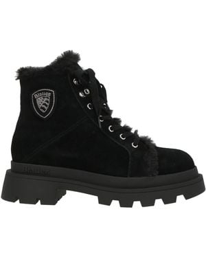 Blauer Stiefelette - Schwarz